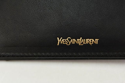Saint Laurent Card Case Pass Case YSL Saint Laurent Leather Vintage Dark Brown