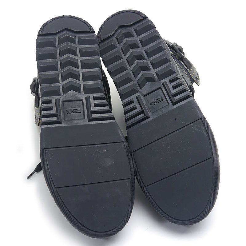 Fendi High Cut Sneakers Black Size 8