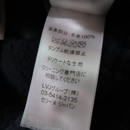 Celine 2 8h34/4238 Phoebe Philo Egg Crombie Reversible Mouton Coat Dark Navy 38