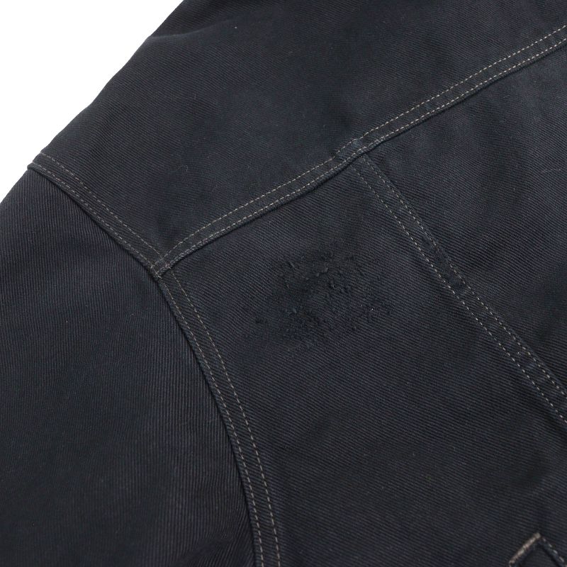 Balenciaga 22AW 719313 Tnw54 Denim Foodie Pull-over Parker 100% Cotton Damaged