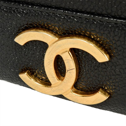 Chanel Triple Coco Chain Shoulder Bag Caviar Skin Black Gold Hardware 7 Digit 4