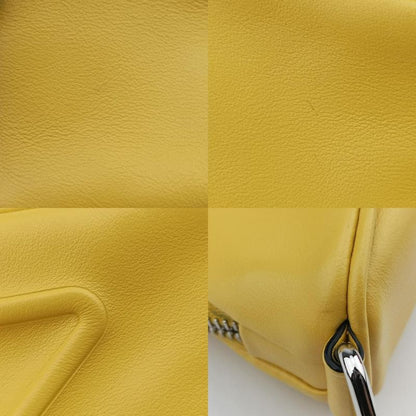 Prada Triangle Embossed Logo Yellow Leather 1bh1907/d