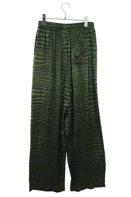 Balenciaga 681822 Trlc7 Animal Print Silk Long Pants Men's 38