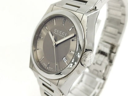 Gucci Watch Boys Size Pantheon Quartz SS Champagne Gold Dial 1154