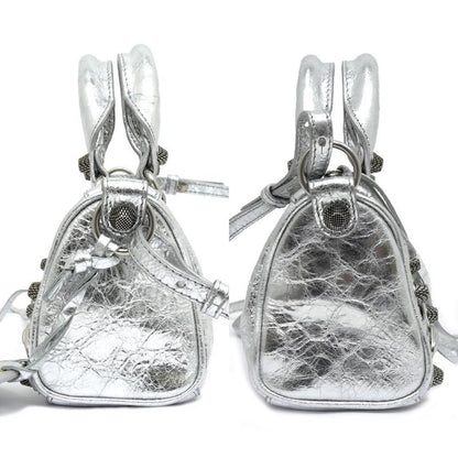Balenciaga Luca Gol Nano 792599 Metallic Silver - 2WAY Handbag Shoulder