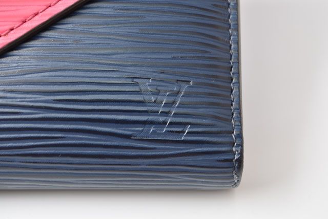 Louis Vuitton Wallet Trifold Portefeuille Victorine Epi Andigo Blue M62204