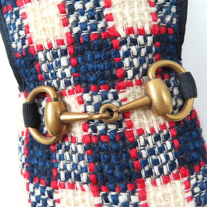 Gucci Horsebit Tweed Boa Espadrille Shoes Multicolor 38.5 Storage With Bag Made