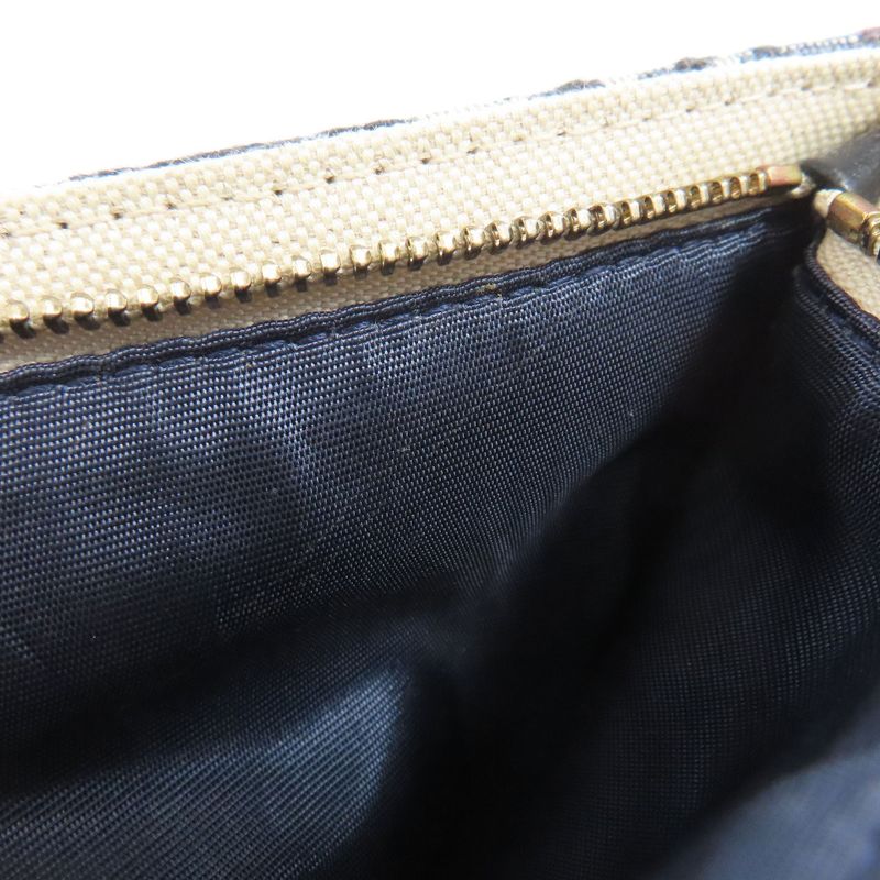 Christian DIOR Chain Wallet With Trotter Pattern Long Wallet With Coin Purse