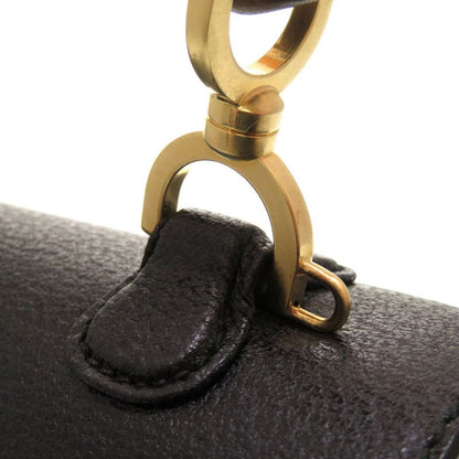 Gucci Bamboo Leather Black 000 2113 0633 Handbag Bag Black 0187 Gucci