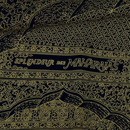 Rare Like New Hermes Carre 90 Silk Scarf Splendeur DES Maharajas Splendor Black