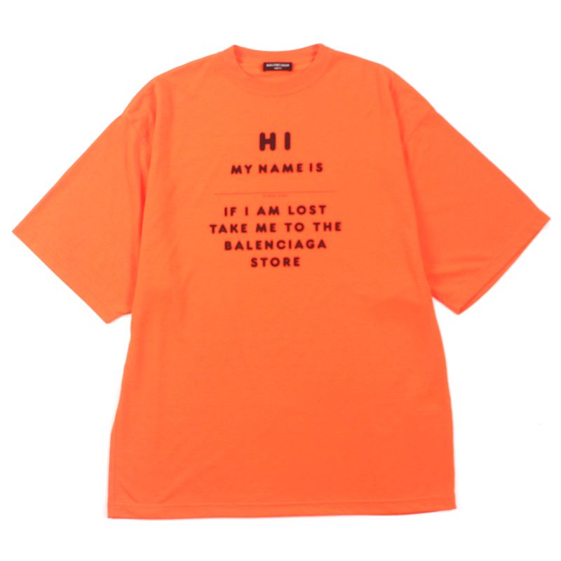  Balenciaga 2021 661715 Message Print Oversized Crew Neck Short Sleeve Short