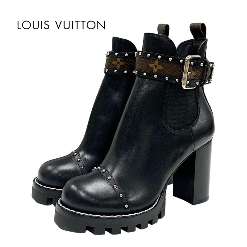 Louis Vuitton Star Trail Short Boots Ankle Boots Side Gore Studded Belt