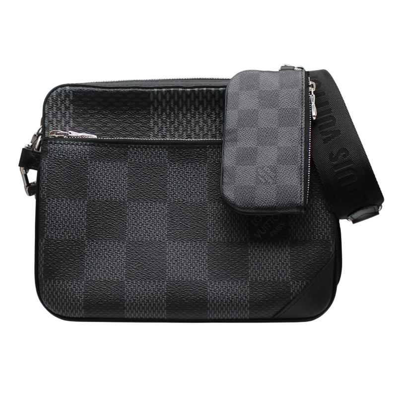 Louis Vuitton N50017 Damier Graphite Trio Messenger Shoulder Bag A25-2904