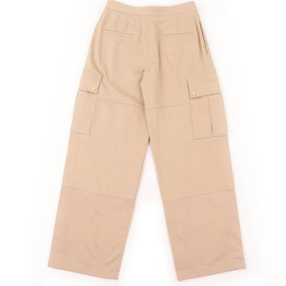 Celine 2p06a539w Triomphe Gold Button High Waist 100% Cotton Loose Fit Cargo