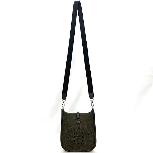 Hermes Shoulder Bag Evelyn TPM F21149 Gray