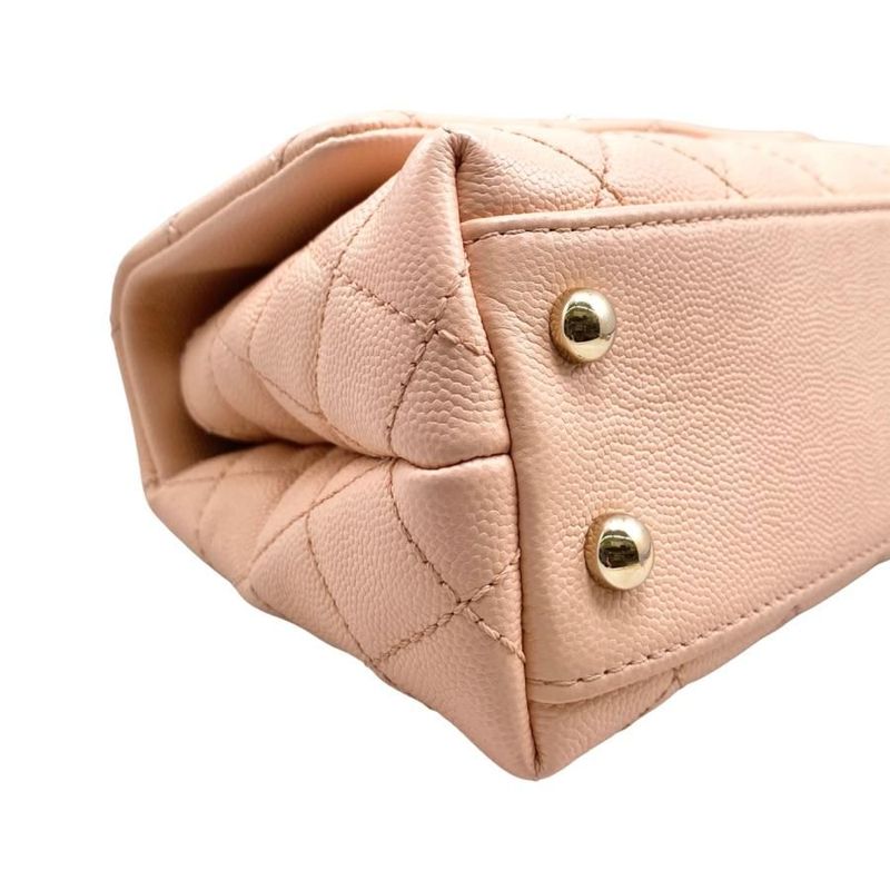Chanel Handbag Shoulder Bag Coco Handle XXS As2215 Matelasse Caviar Skin Coco