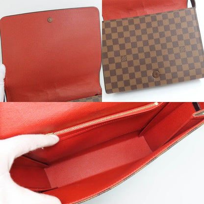 Louis Vuitton Tribeca Carre N51161 Damier Ebene One Shoulder Bag Brown