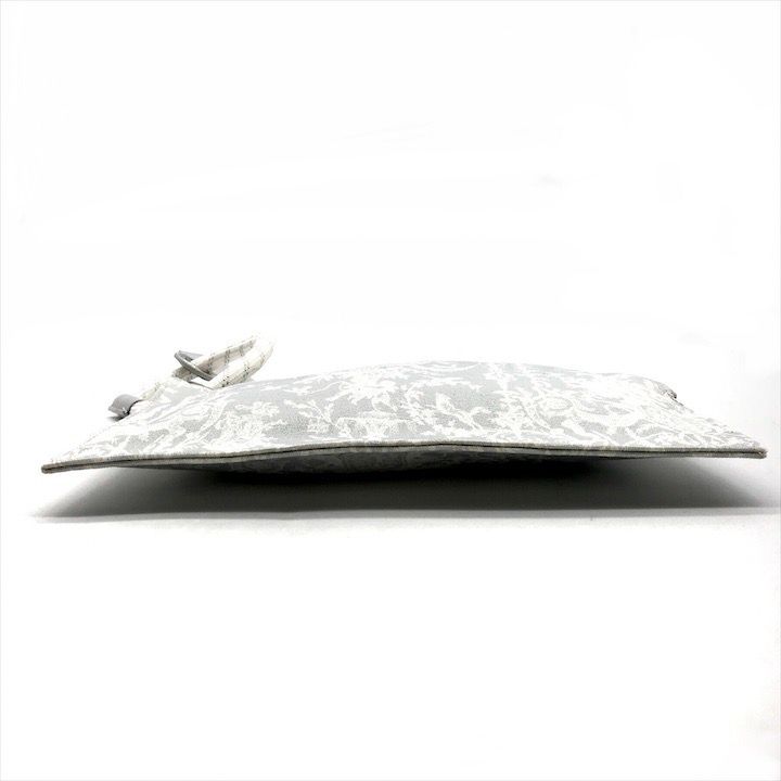 Dior Rope Strap Canvas Clutch Gray