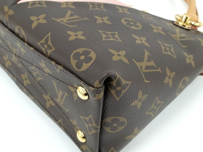 Louis Vuitton V Tote BB 2WAY Handbag Monogram Rose Ballerine Brown M43967