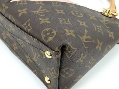 Louis Vuitton V Tote BB 2WAY Handbag Monogram Rose Ballerine Brown M43967
