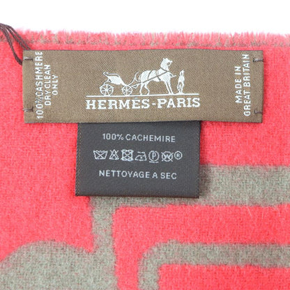  Hermes Dre Buckle 100% Cashmere Fringed Scarf Glaze Pink With Box Made In