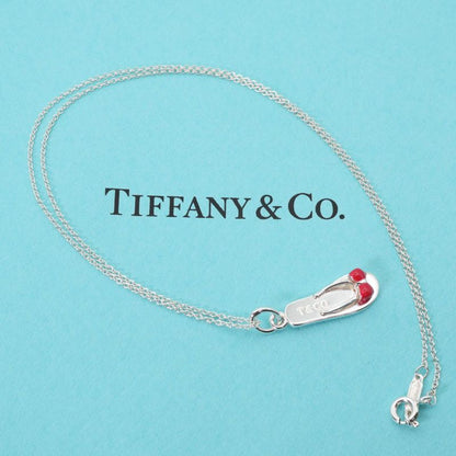 Tiffany & Co Flip Flops Silver Necklace 24-3778m