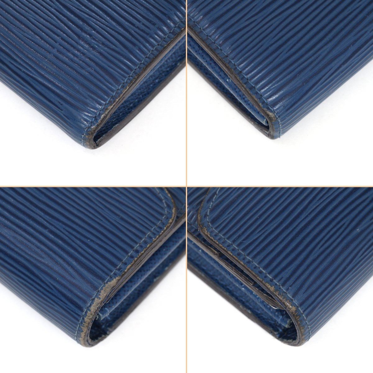 Louis Vuitton Epi Portefeuille Sara Bifold Long Wallet M60585 Andigo Blue