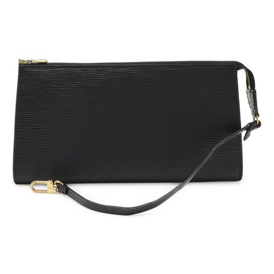 Louis Vuitton Epi Pochette Accessoire Accessory Pouch Handbag Noir Black Gold
