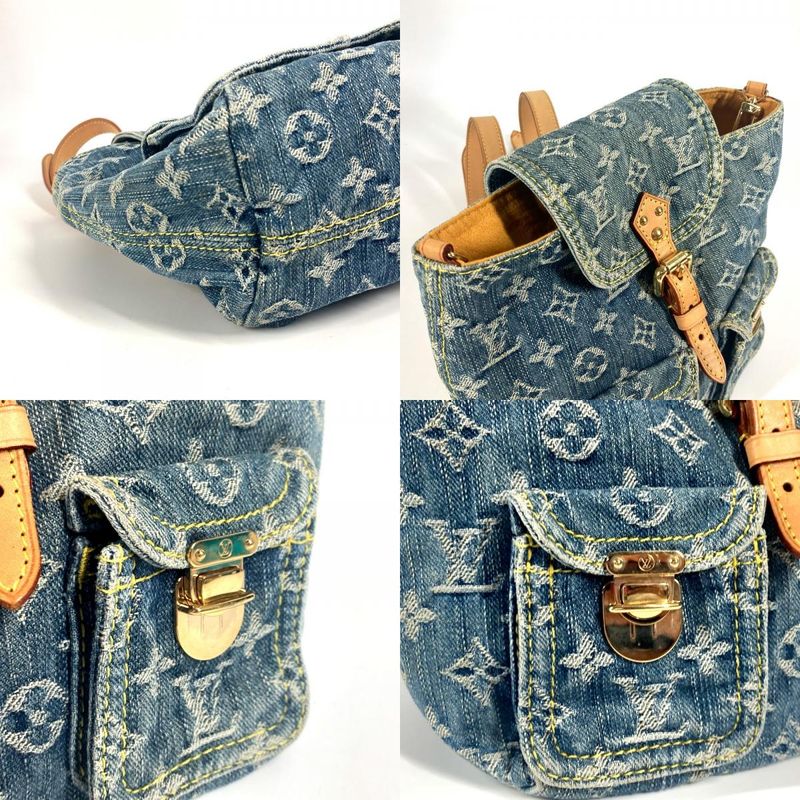 Louis Vuitton Backpack Sac Ado PM M95057 Monogram Denim Canvas Blue