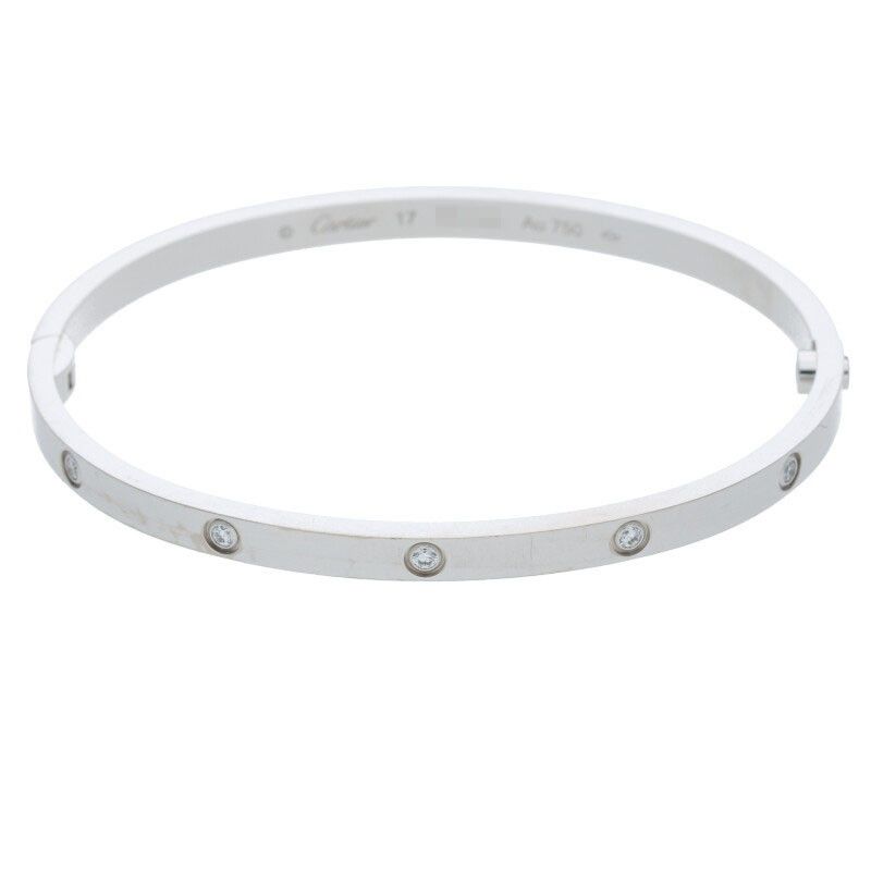 Cartier LOVE Bracelet SM Love Bracelet 18K White Gold Diamond Bracelet Men 17