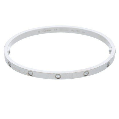 Cartier LOVE Bracelet SM Love Bracelet 18K White Gold Diamond Bracelet Men 17