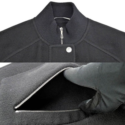 Hermes Gilet Bomba-style Vest Double Face Black 38 Size Cashmere