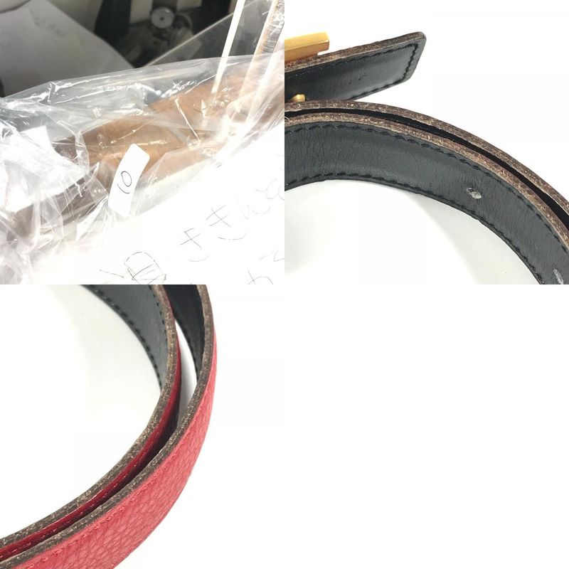 Hermes Belt H Belt H Belt Constance Leather Red And Black