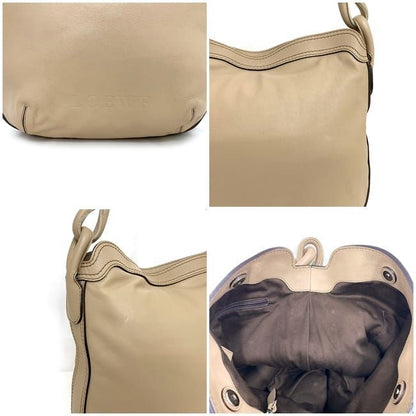 Loewe One Shoulder Bag Beige Leather