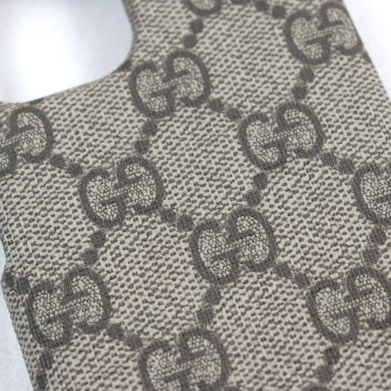 Gucci 763787 GG Supreme Canvas Current Ophidia GG Logo Iphone 15 Case Beige