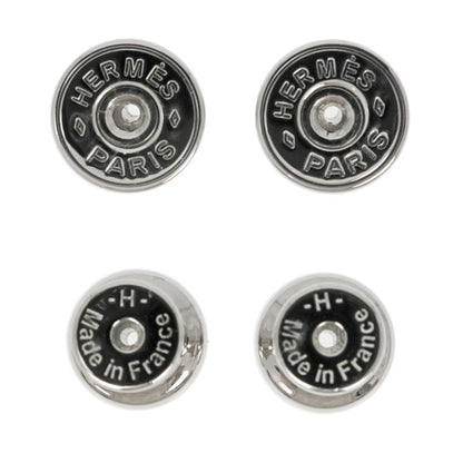 Hermes Earrings Pop Ash Pair Jonus Flepere White Silver-hardware