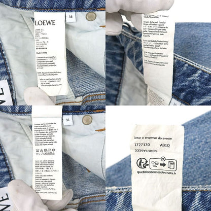 Loewe Denim Pants S359y11xc4 Size 36 Light Blue Series Roll Up Ladies