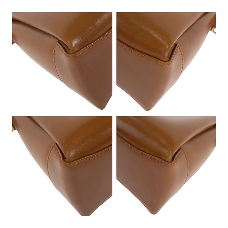 Gucci Vintage Bamboo Brown Gold Hardware Leather 000 926 0175 Handbag Shoulder