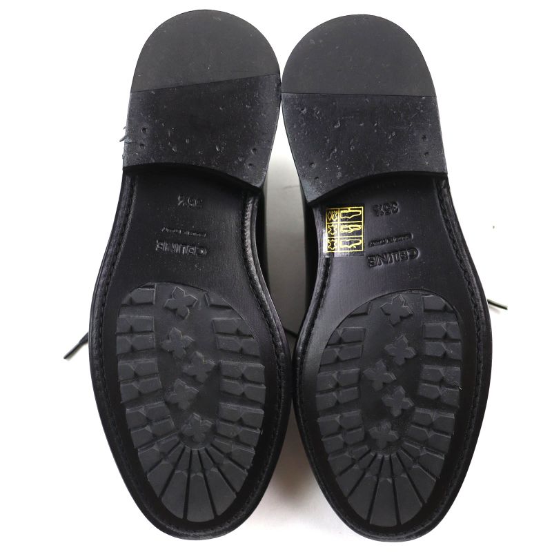 Celine Wingtip Medallion Derby Shoes Leather Shoes Black 35.5 Storage With Bag