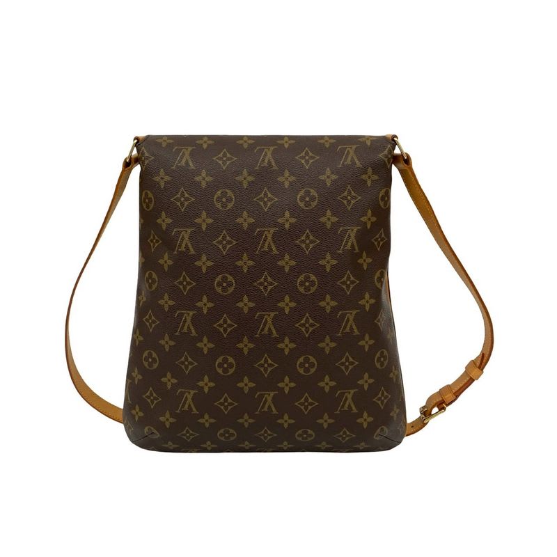 Louis Vuitton Vintage Musette Leather Shoulder Bag Pochette Sacoche Brown 63385