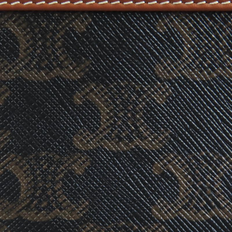 Celine 4m5032czj Cosmetic Lipstick Pouch Triomphe Canvas Leather Cosmetic Pouch