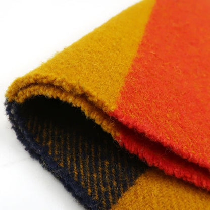 Hermes Cabas Wool Muffler Striped Mustard Yellow Hermes