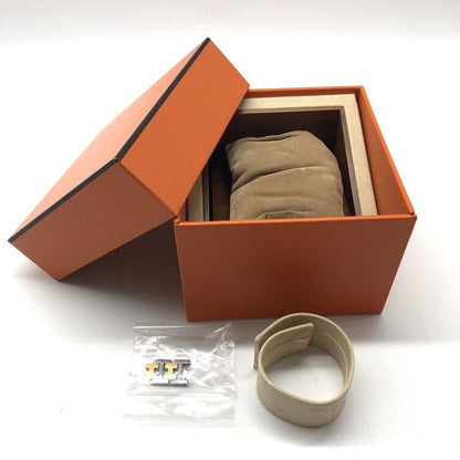 Hermes Clipper Cl4.220 Date Cream Dial Quartz Ladies Watch Working 005913