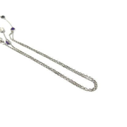 Gucci Necklace 18K White Gold Amethyst 18K White Gold Silver