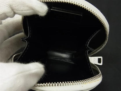 Prada Leather Coin Case Coin Purse Coin Purse Pouch Ladies Off-white