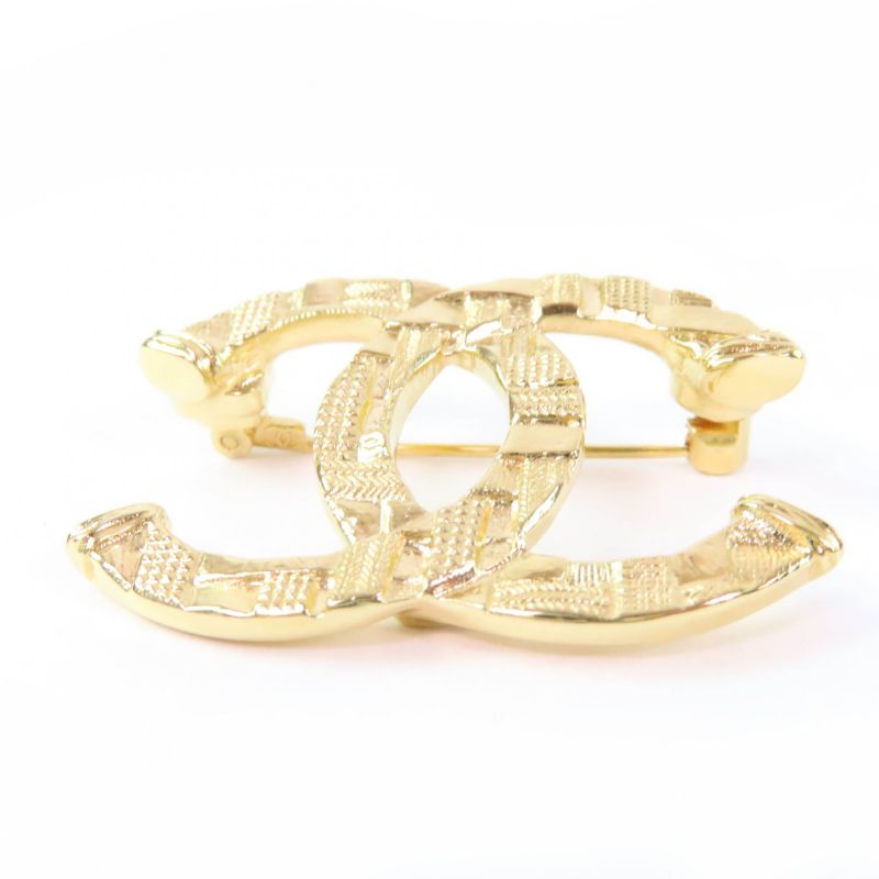 CHANEL Abb103 B23A Coco Mark Brooch Small Fashion Accessory Gold Made In Italy