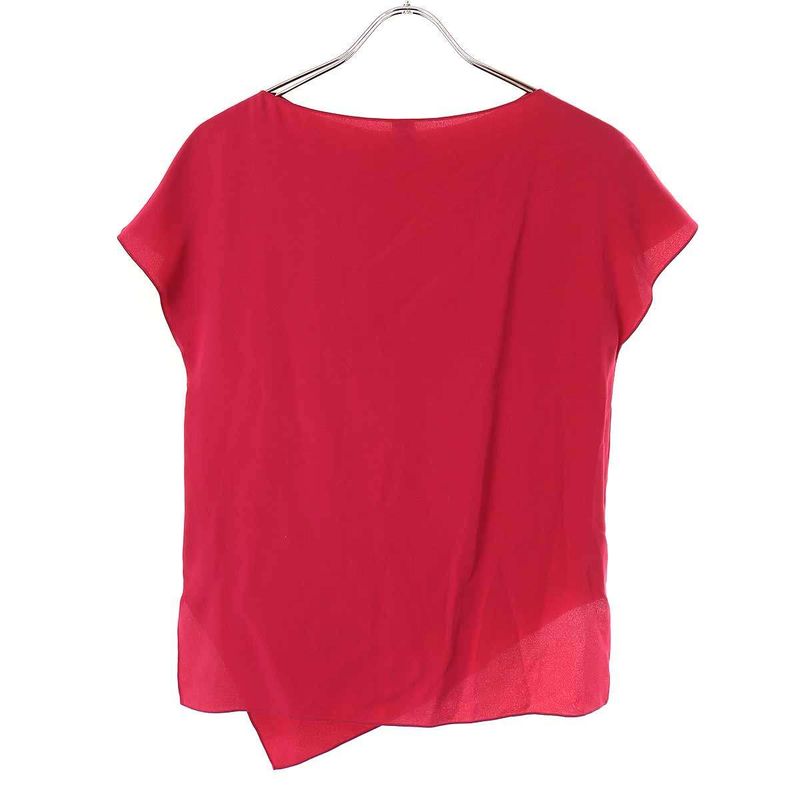 Hermes 19ss Asymmetrical Silk Top 96-7602 Pink 34