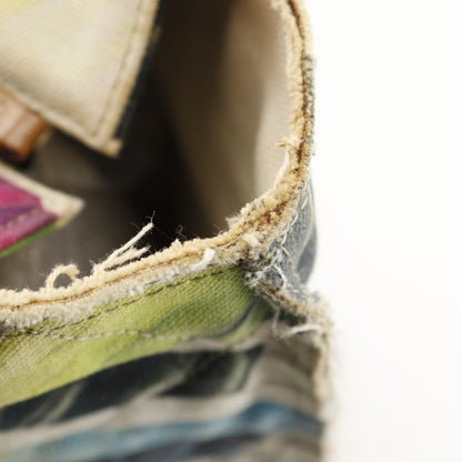 Chanel Chain Tote Colorama Coco Mark Canvas Multicolor/white Women's Tote Bag