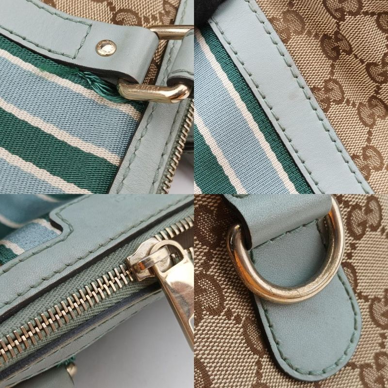 Guccisherry Line Blue And Beige And Multi-colored Canvas And Leather 247205e0131
