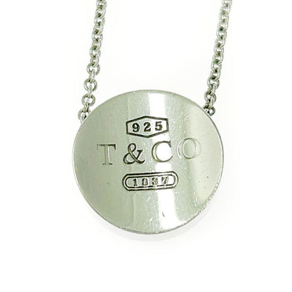 Tiffany & Co Silver 1837 Concave Circle Necklace 11.4g 925 Engraved 363881